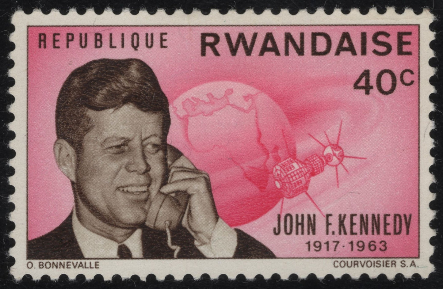 SCG1080 - Rwanda – John F. Kennedy Memorial Stamp (1960s)