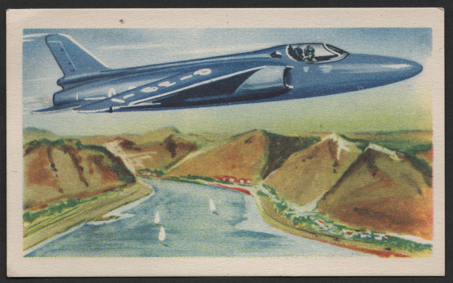 SCG1124 - Dassault MD.450 Ouragan – Vintage French Jet Label