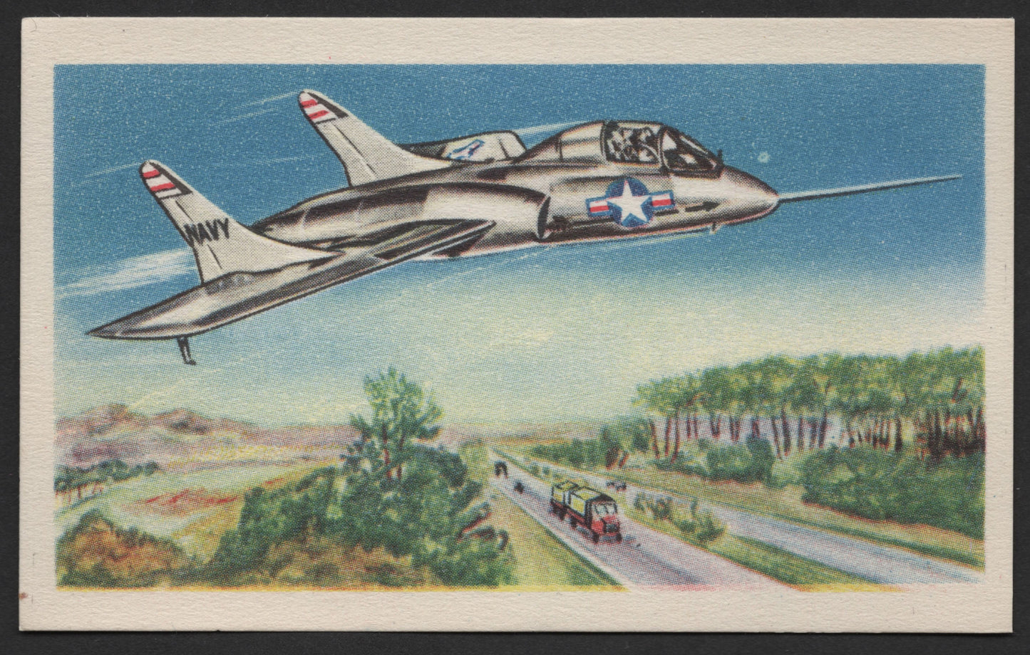 SCG1128 - U.S. Navy Grumman F9F Cougar – Vintage Aviation Label