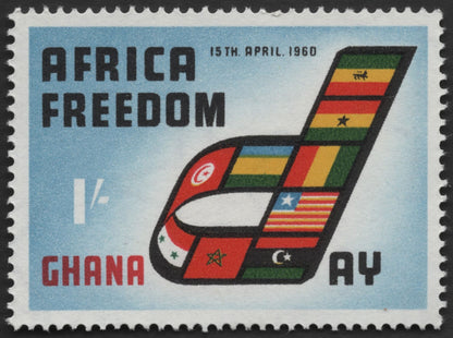 SCG1158 - Ghana 1960 Africa Freedom Day Stamp Set – Pan-African Flags
