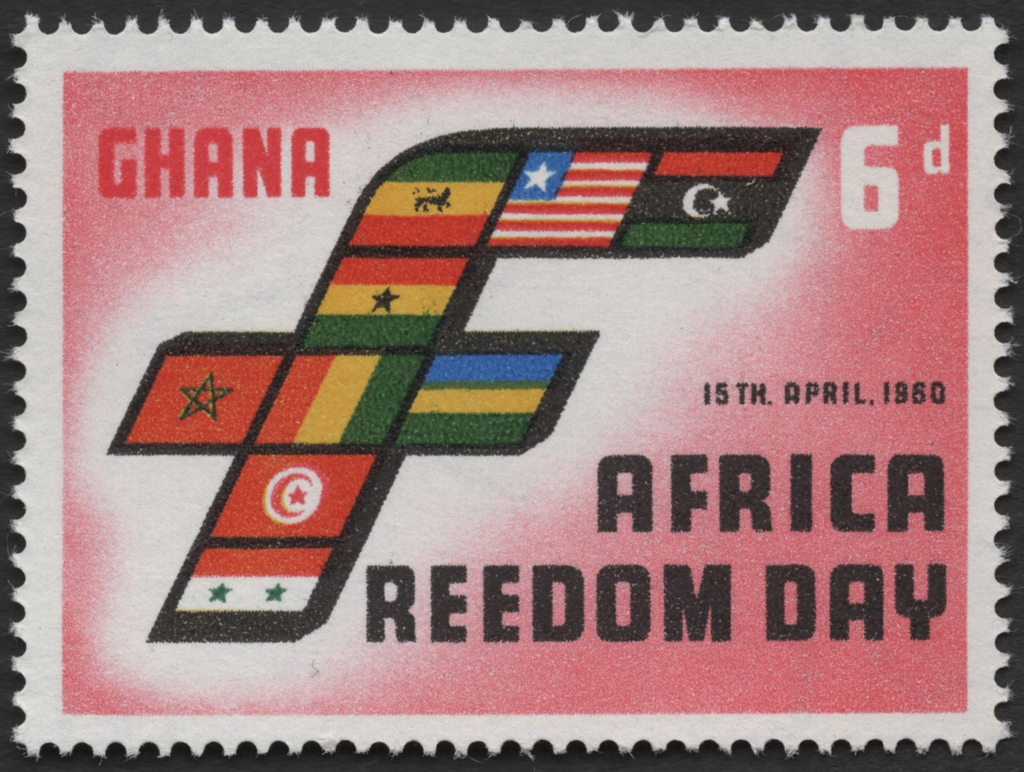 SCG1158 - Ghana 1960 Africa Freedom Day Stamp Set – Pan-African Flags