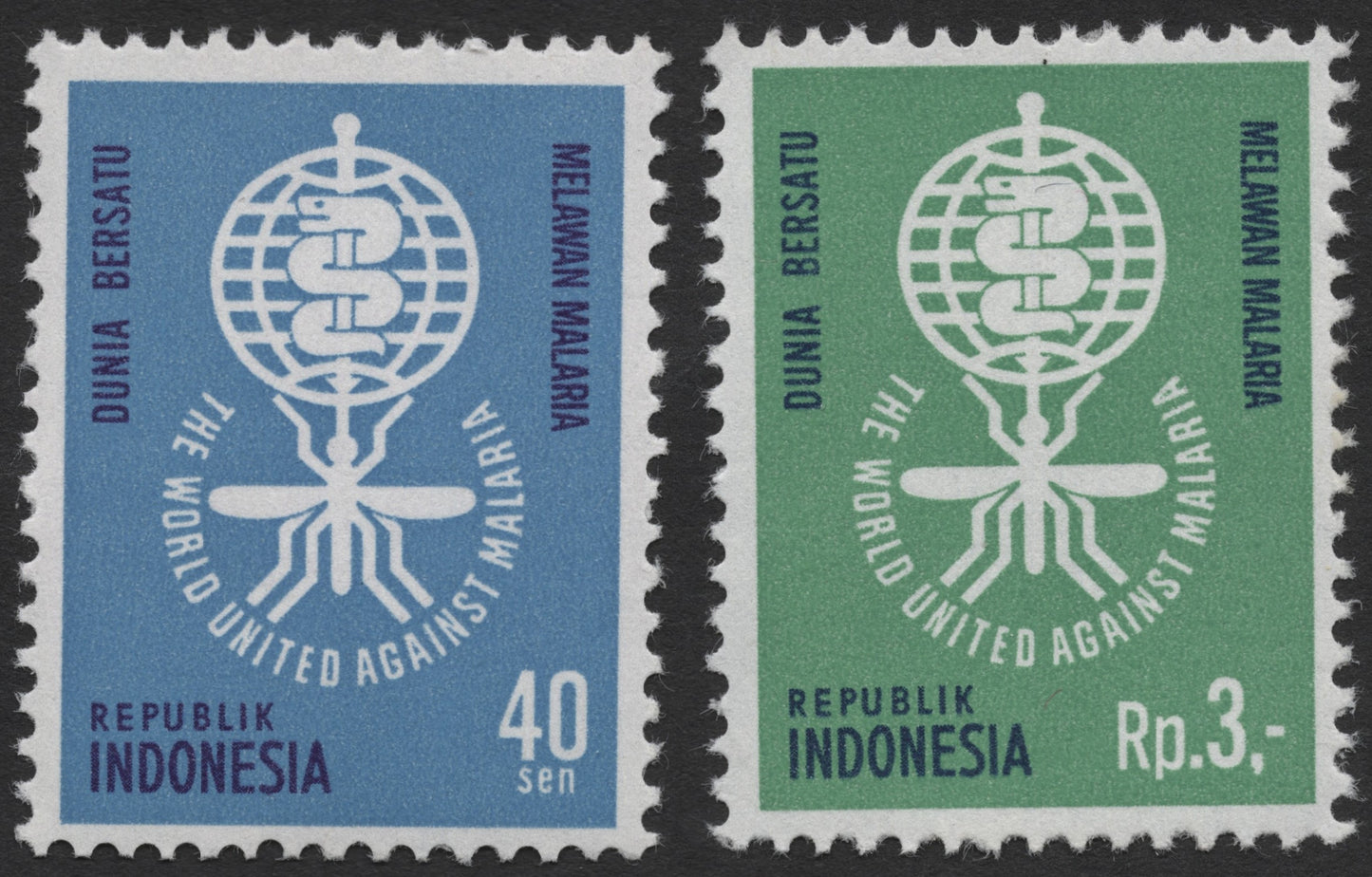 SCG1165 - Indonesia – "The World United Against Malaria" Campaign Stamps