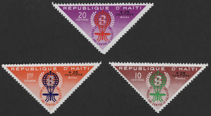 SCG1167 - Haiti – Malaria Eradication Semi-Postal Triangular Stamp Set