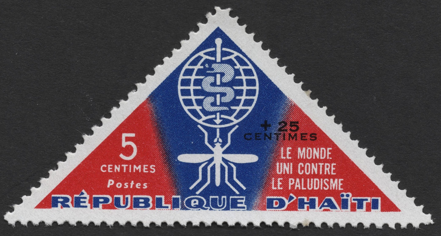 SCG1168 - Haiti – Triangular Anti-Malaria Semi-Postal Stamps (Colorful Variant Set)