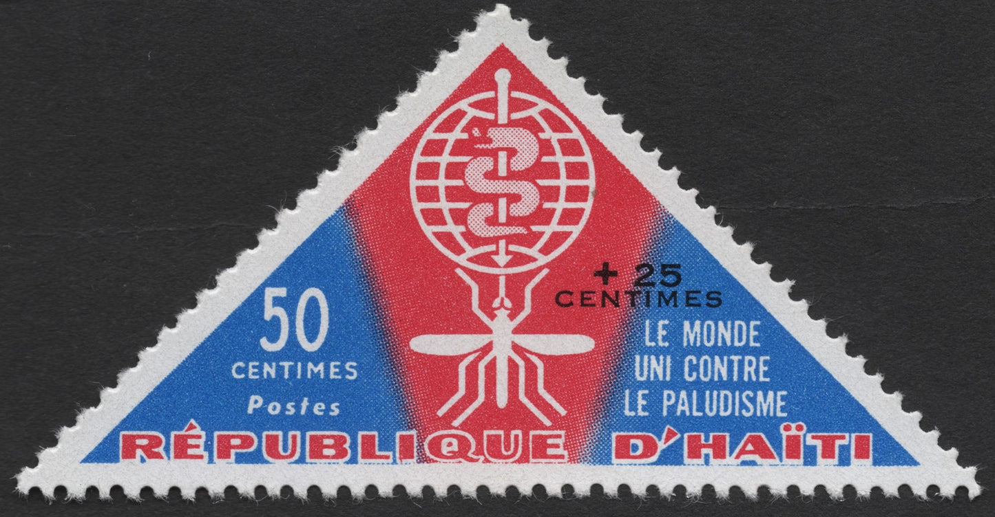 SCG1168 - Haiti – Triangular Anti-Malaria Semi-Postal Stamps (Colorful Variant Set)