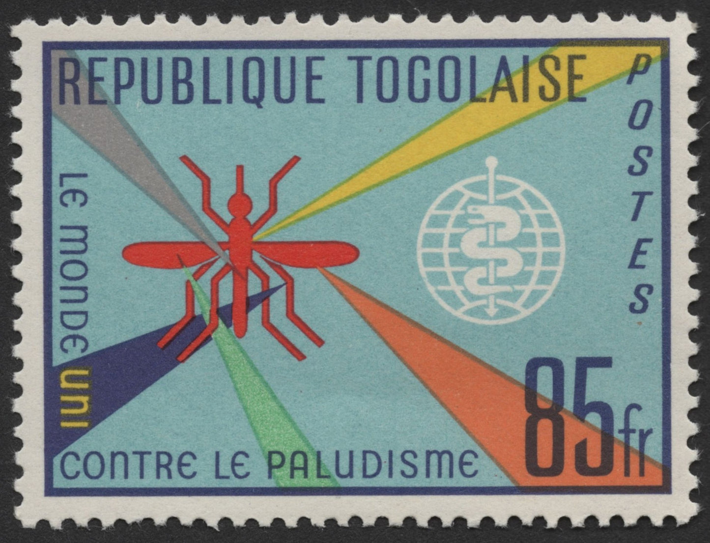 SCG1169 - Togo – United Against Malaria WHO Stamp Set (Color Rays Series)