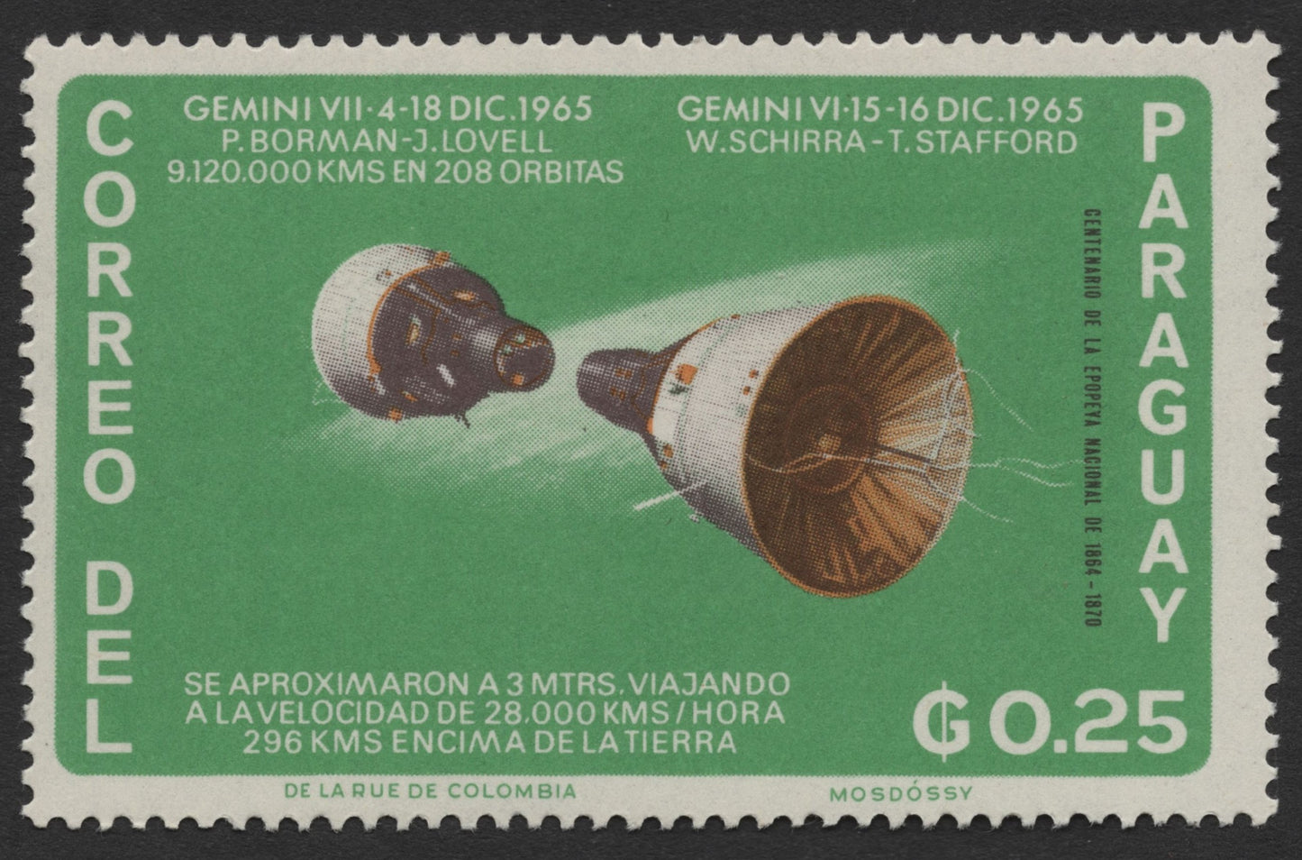 SCG1217 - Paraguay – Gemini Space Missions Commemorative Set