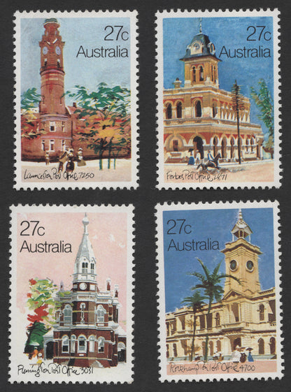 SCG1236 - Australia 1982 Historic Post Offices – 27c Stamp Set