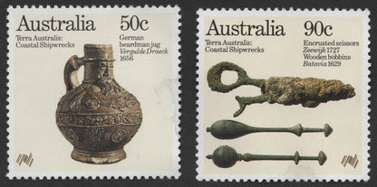 SCG1242 - Australia 1991 – Terra Australis: Coastal Shipwreck Artifacts (2-Stamp Set)
