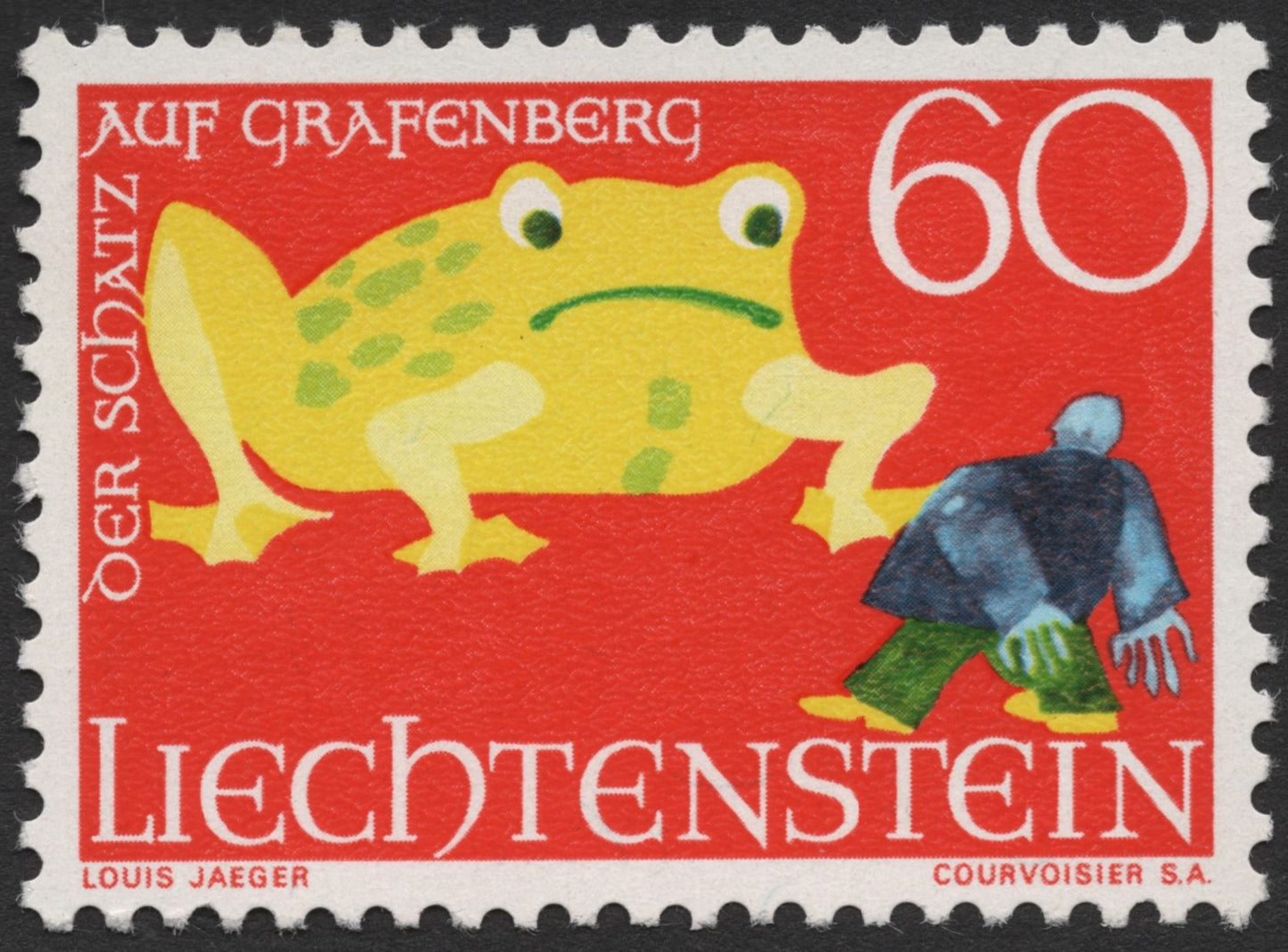 SCG1261 - Liechtenstein Folklore Series: Giant Frog & Traveler (1977)