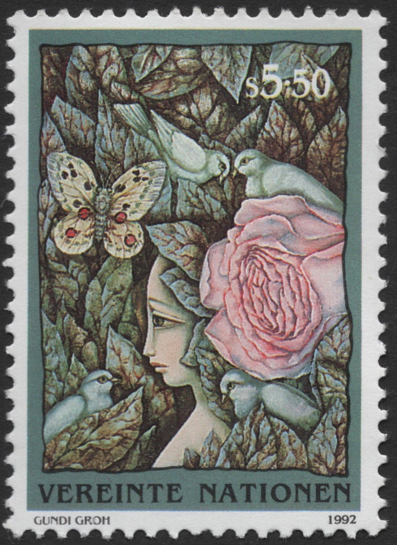 SCG1379 - United Nations Vienna 1992 – Nature and Peace by Gundi Groh
