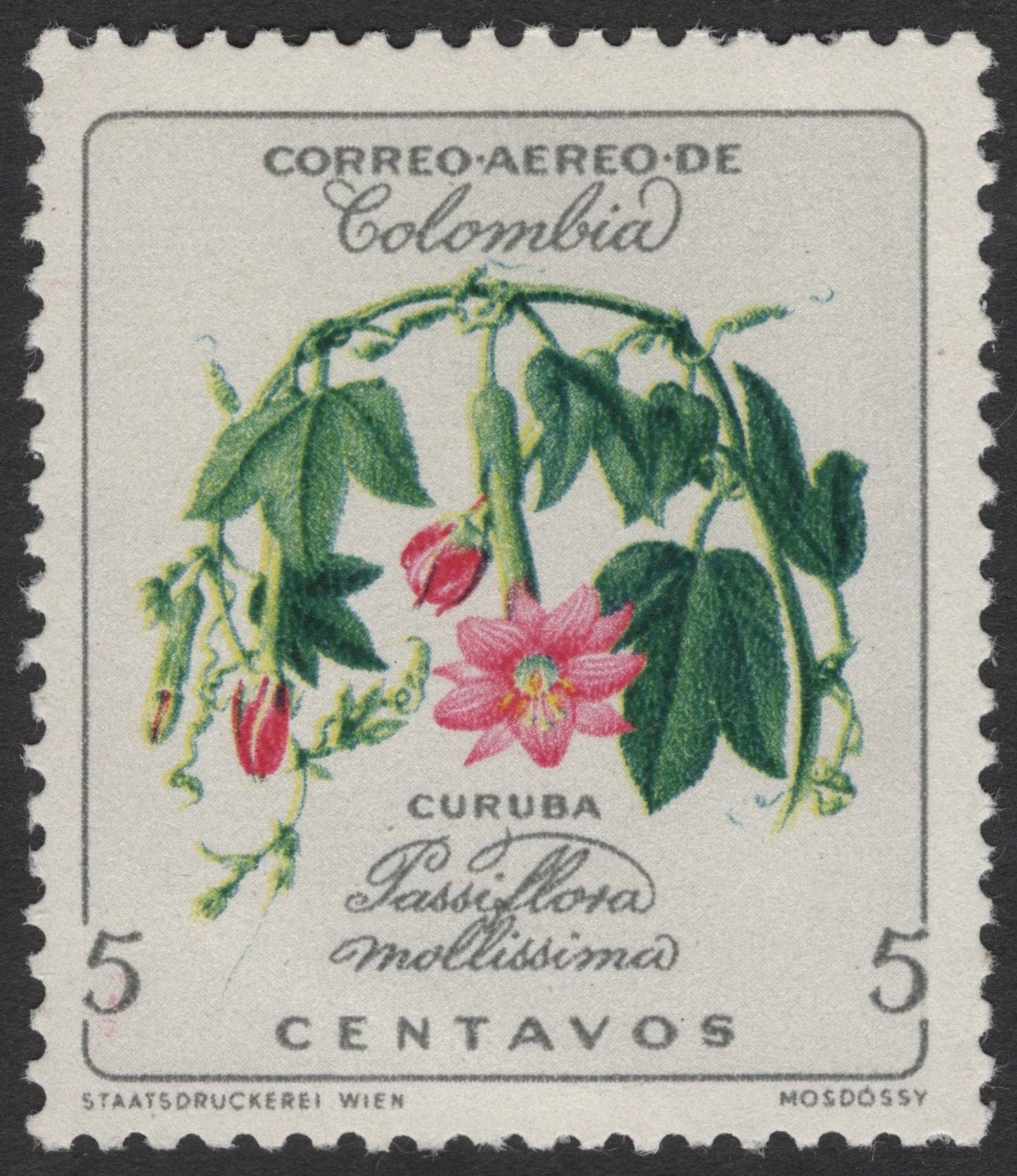 SCG1401 - Cuba Airmail – Passiflora Rubra (5c)