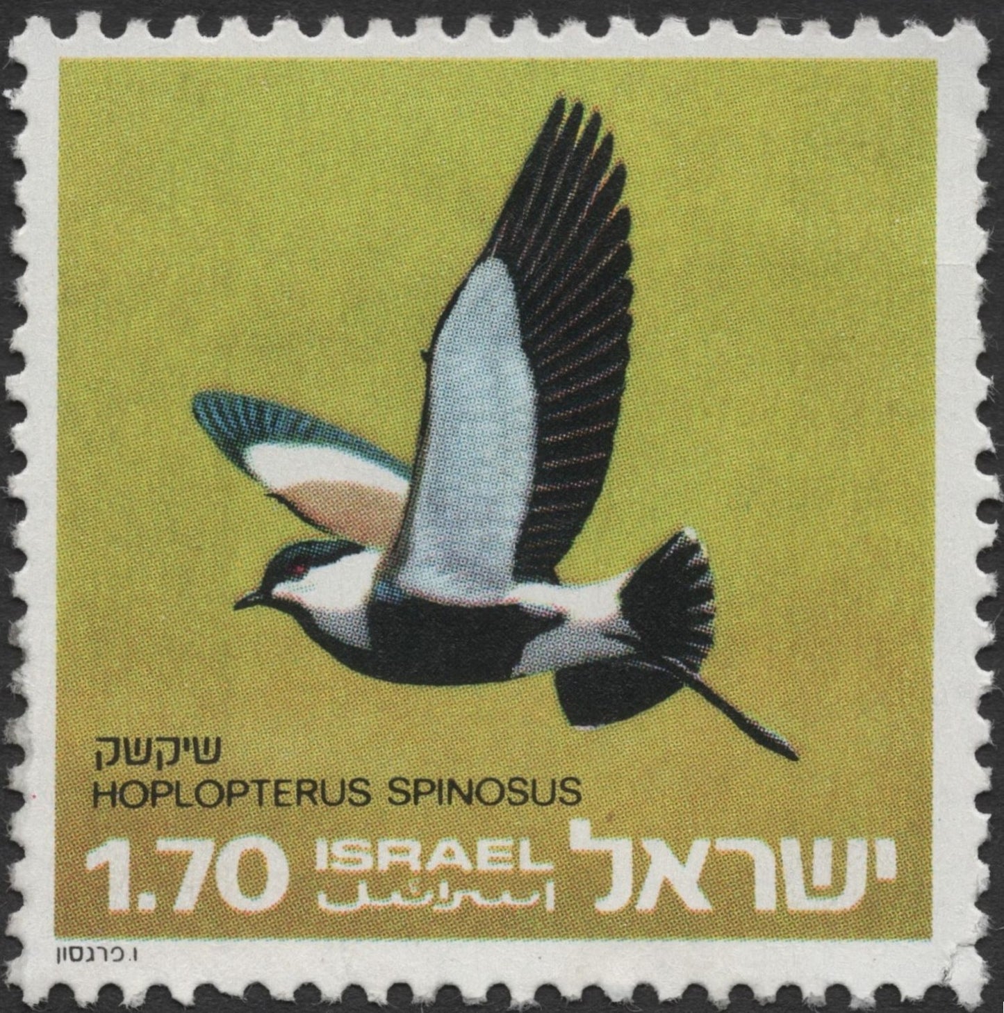 SCG1365 -  Israel 1971 Spur-Winged Lapwing – 1.70 Lira