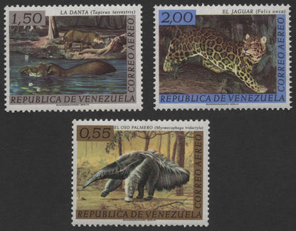 SCG1419 - Venezuela – Native Wildlife Airmail Series (Jaguar, Tapir & Anteater)