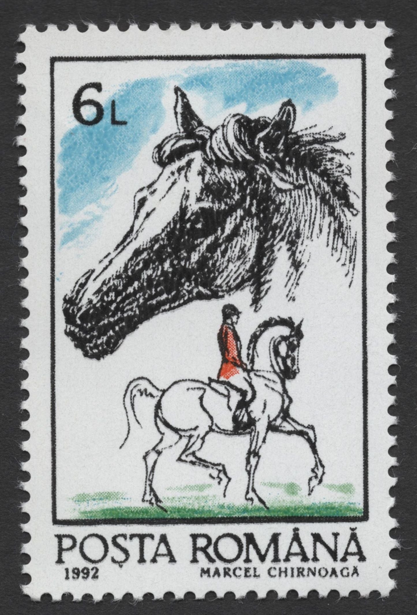 SCG1420 - Romania – 1992 Artistic Horse Series by Chirnoagă
