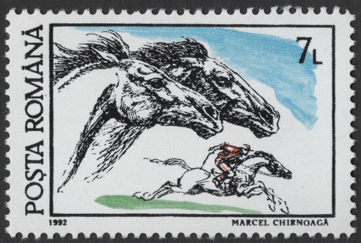 SCG1420 - Romania – 1992 Artistic Horse Series by Chirnoagă