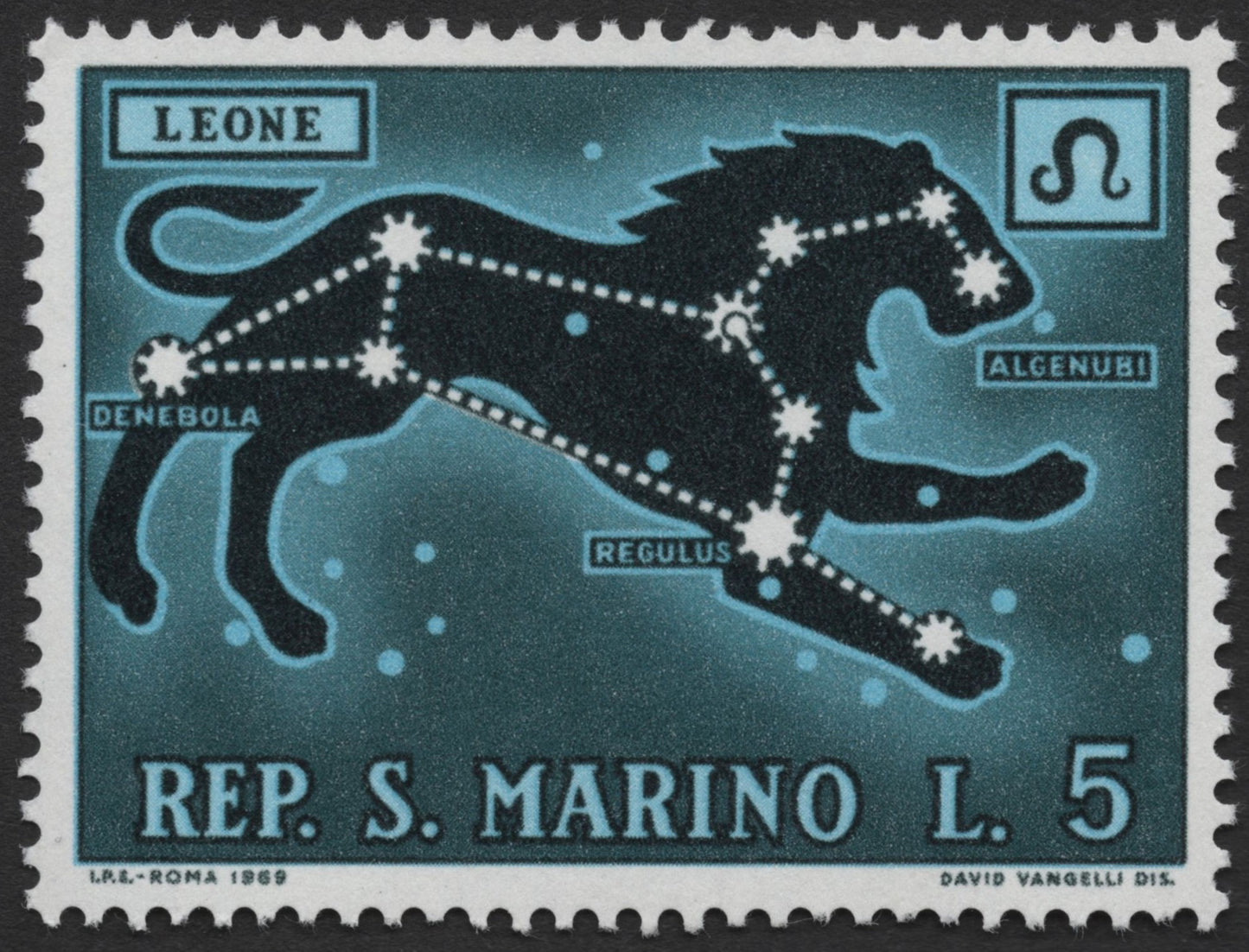 SCG1415 - San Marino 1969 – Zodiac Constellations (Leo & Cancer)