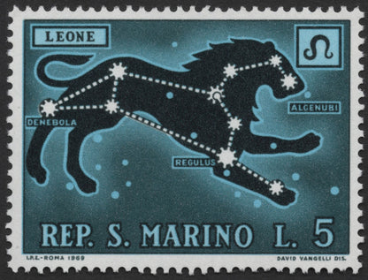 SCG1415 - San Marino 1969 – Zodiac Constellations (Leo & Cancer)