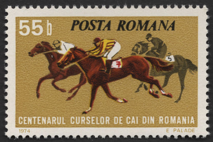SCG1414 - Romania 1974 – Centenary of Horse Racing (Set of 2)