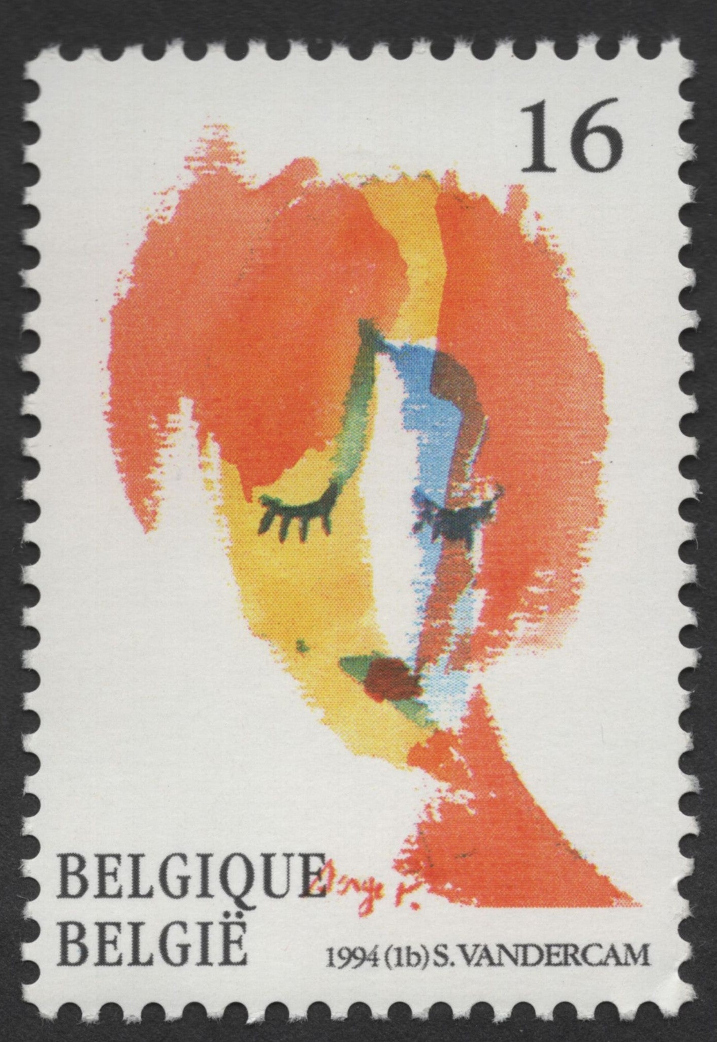 SCG1460 - Belgium 1994 S. VANDERCAM Art Stamp – 16 Francs