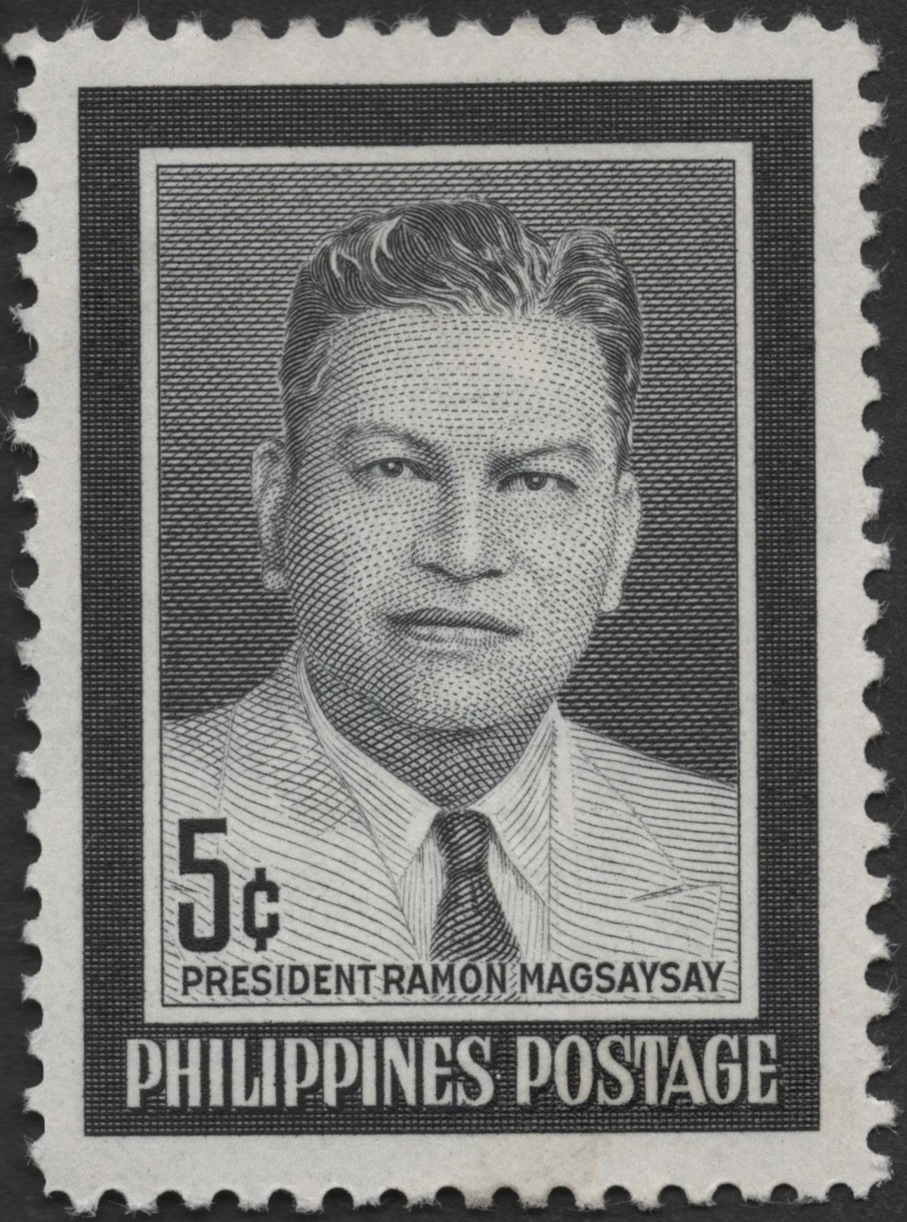 SCG1457 - Philippines 5c President Ramon Magsaysay Definitive Stamp