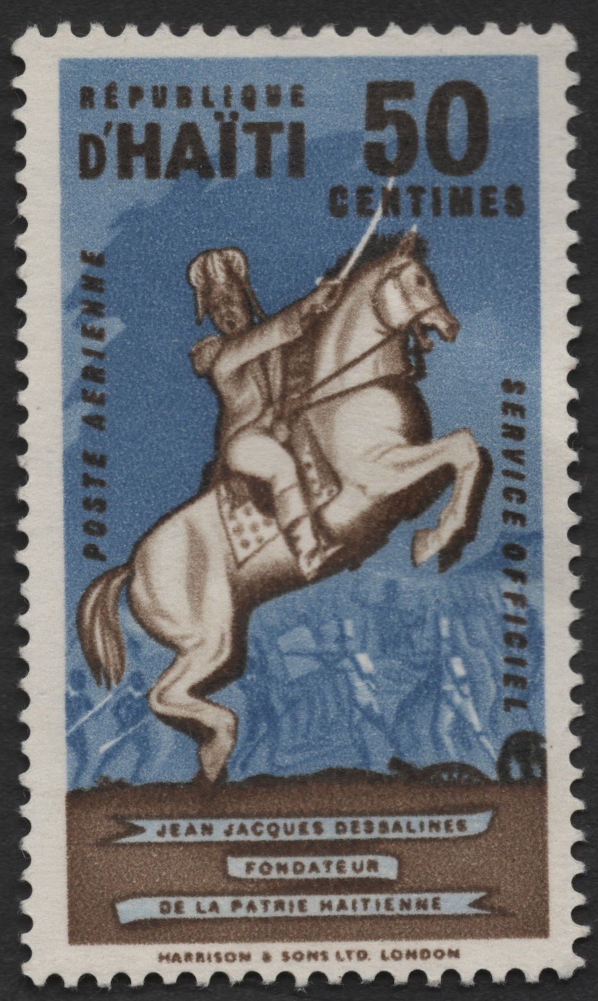 SCG1464 - Haiti Airmail 50 Centimes – Jean-Jacques Dessalines on Horseback