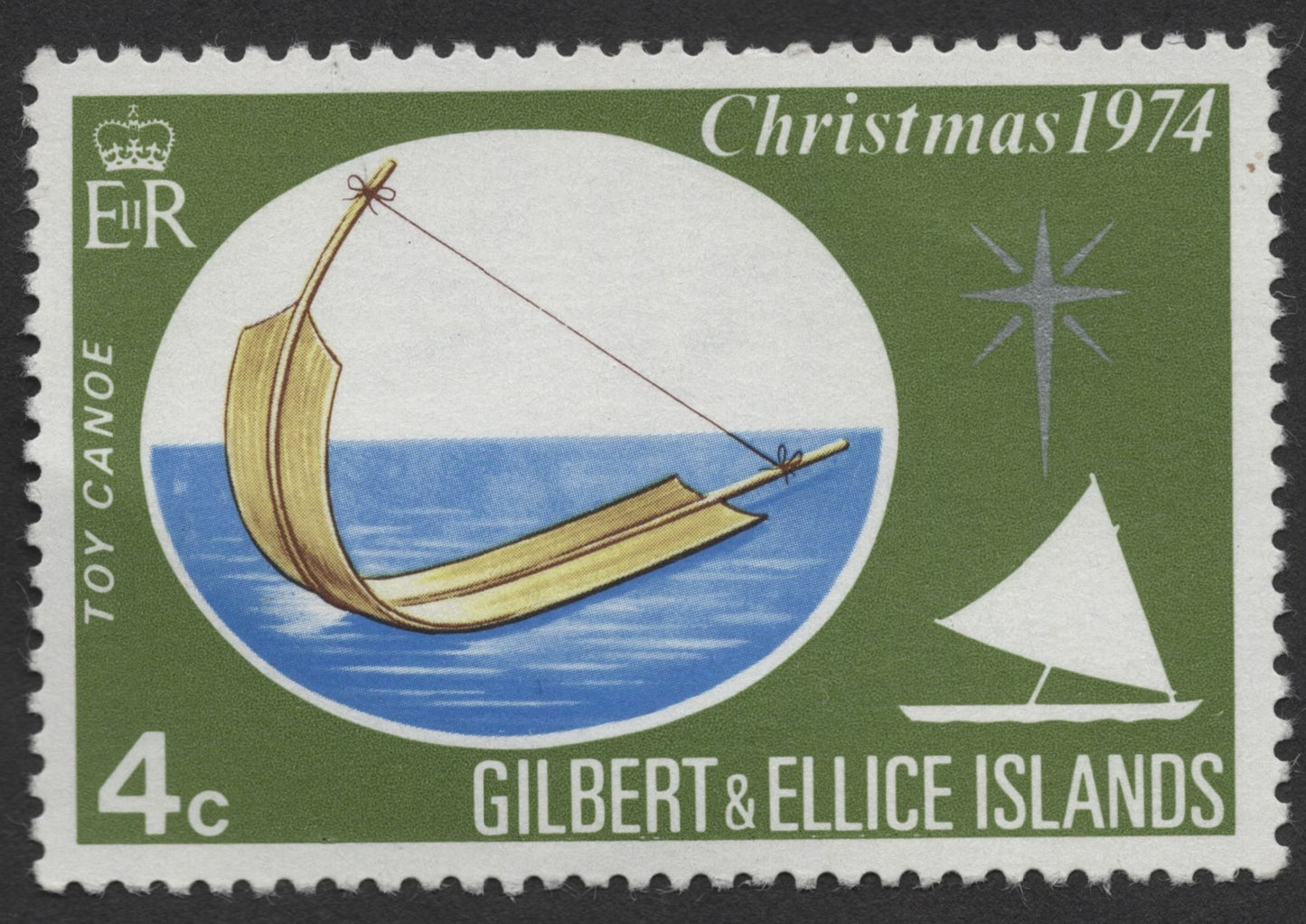 SCG1484 - Gilbert & Ellice Islands 1974 – Christmas “Toy Canoe” 4c