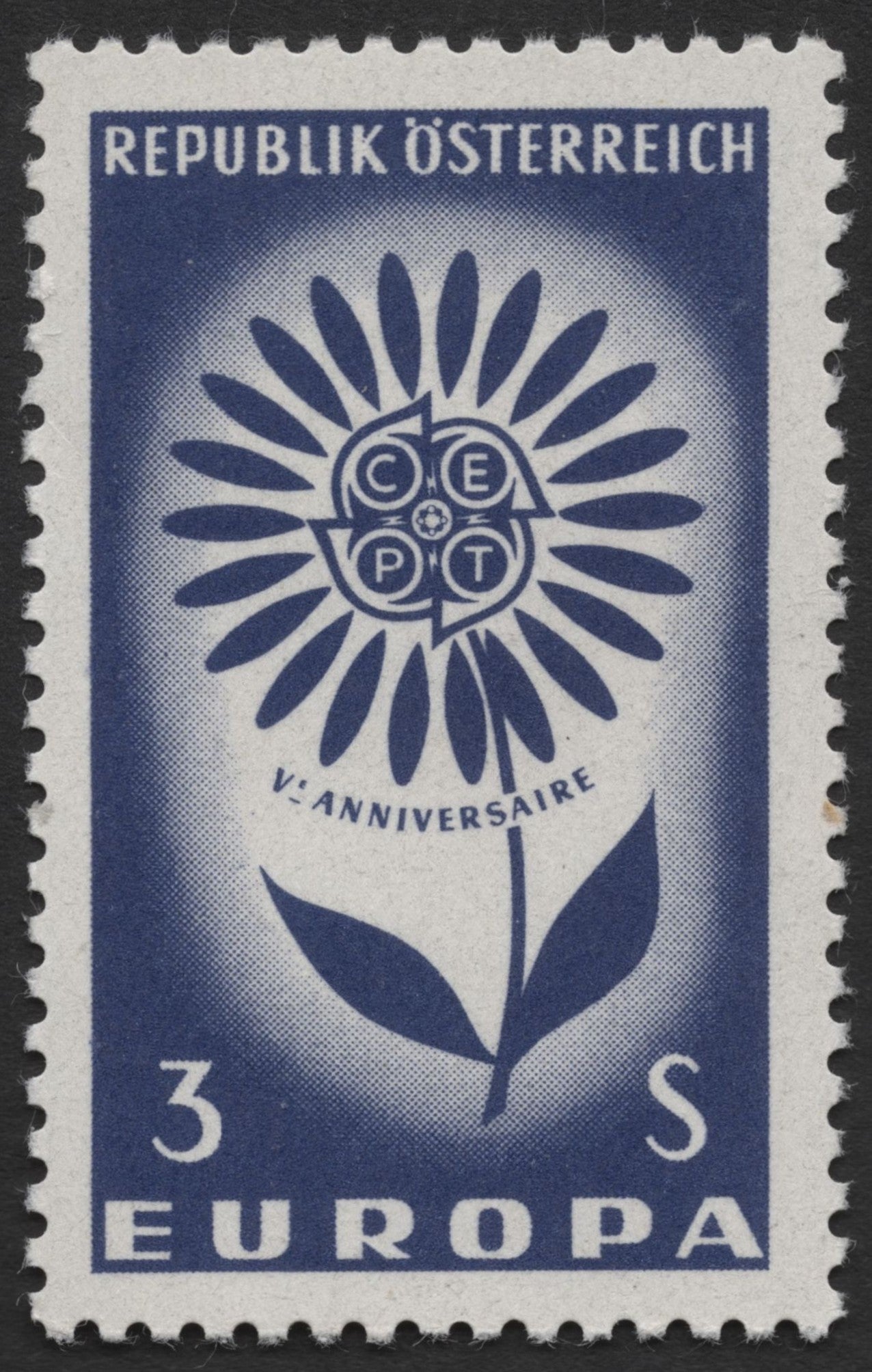 SCG1476 - Austria 1964 – CEPT Europa Flower Emblem, 3 Schilling