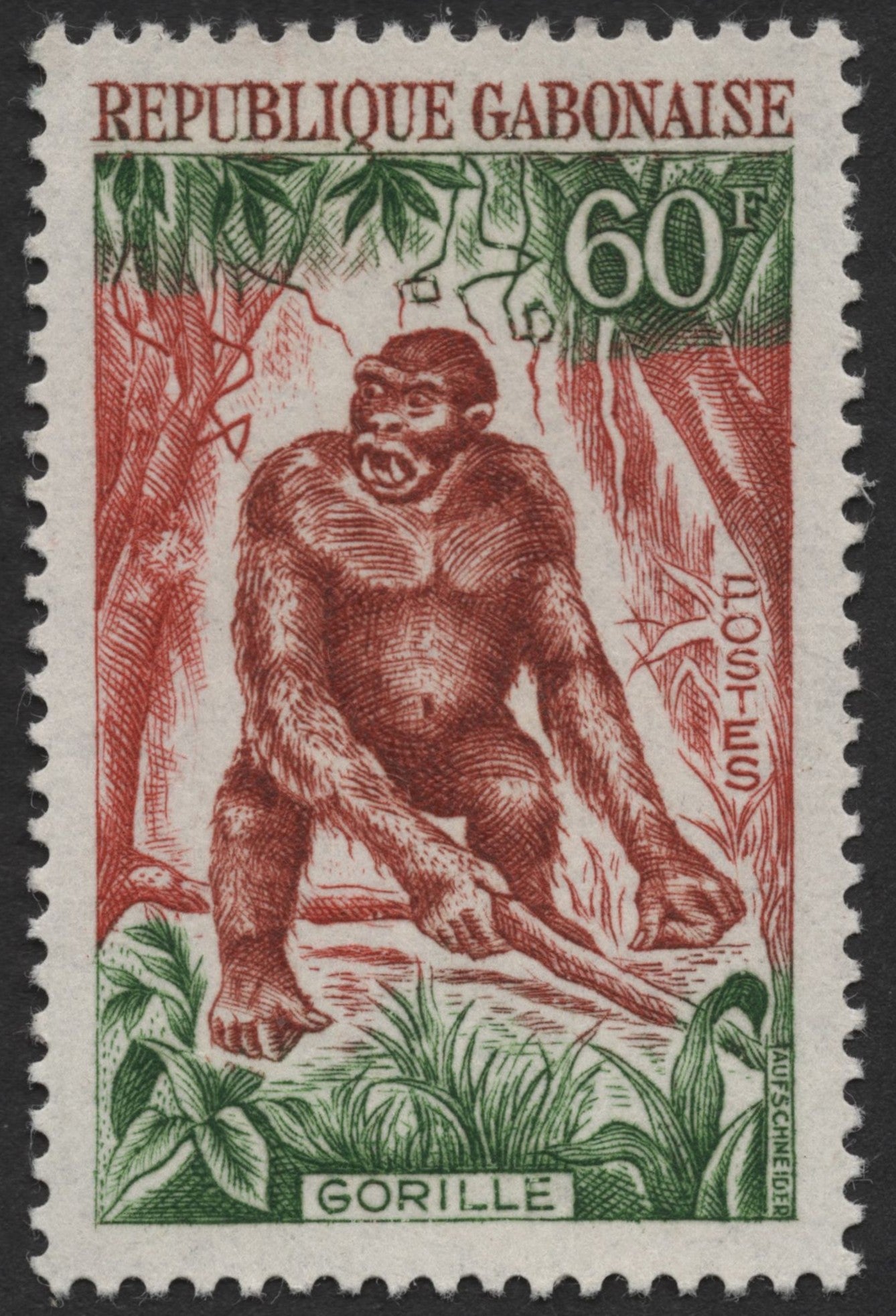 SCG1496 - Gabon – Endangered Species: Gorilla Stamp