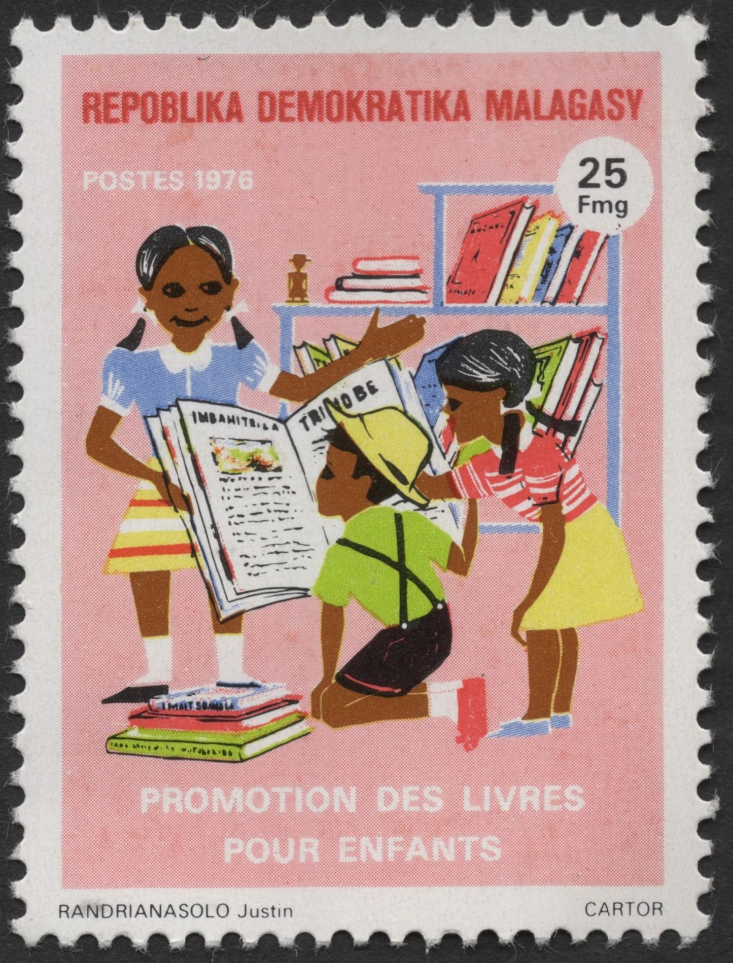 SCG1497 - 1976 Malagasy Stamp – Encouraging Children’s Reading
