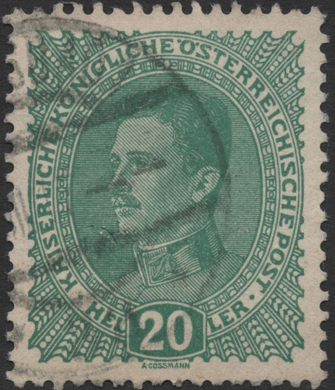 SCG1536 - Austria 1917 – 20 Heller Emperor Karl I (Used)