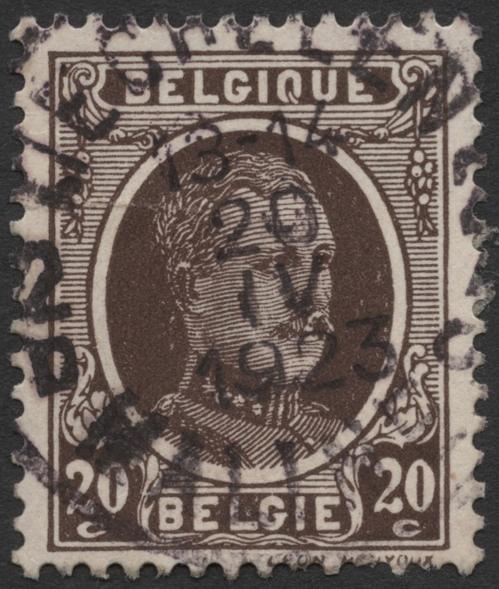 SCG1537 - Belgium 1922 – King Albert I Definitive (Used)