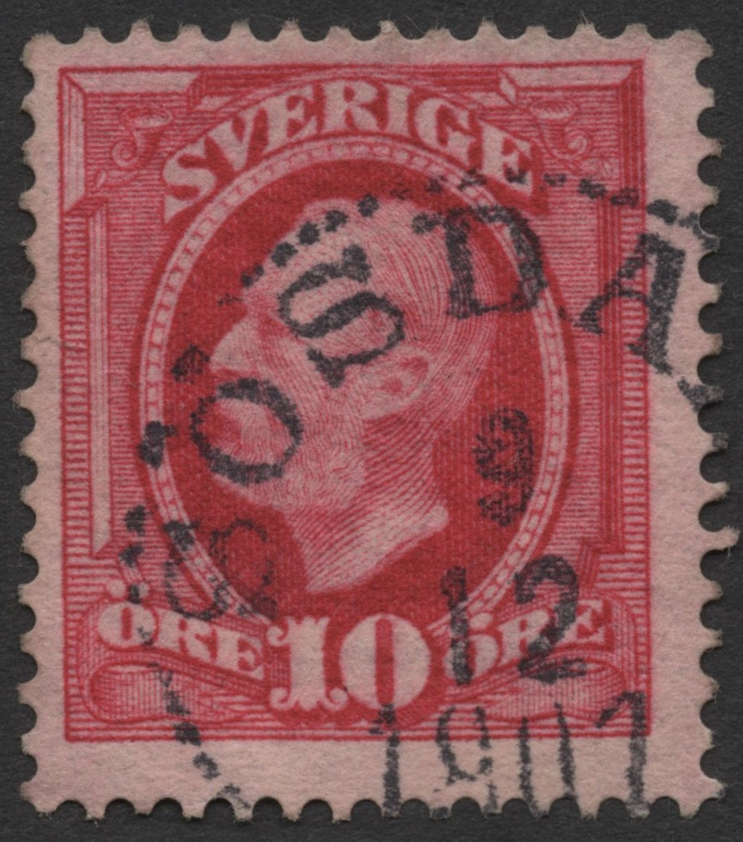 SCG1538 - Swedish Red King Oscar II Definitive (Used)