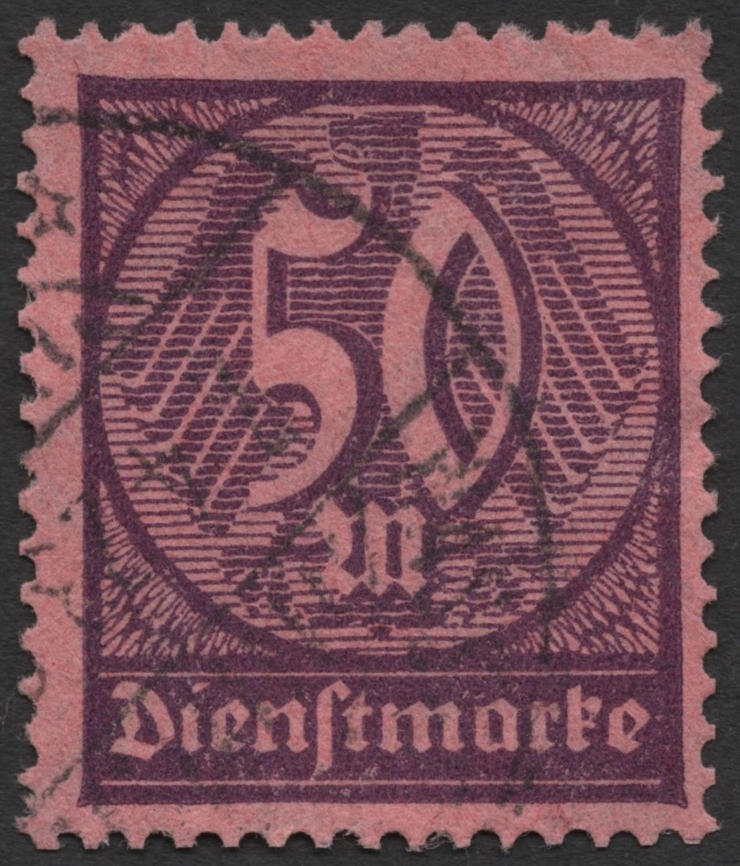 SCG1514 - Germany 1920s – 50 Mark Official Service Stamp (Used)