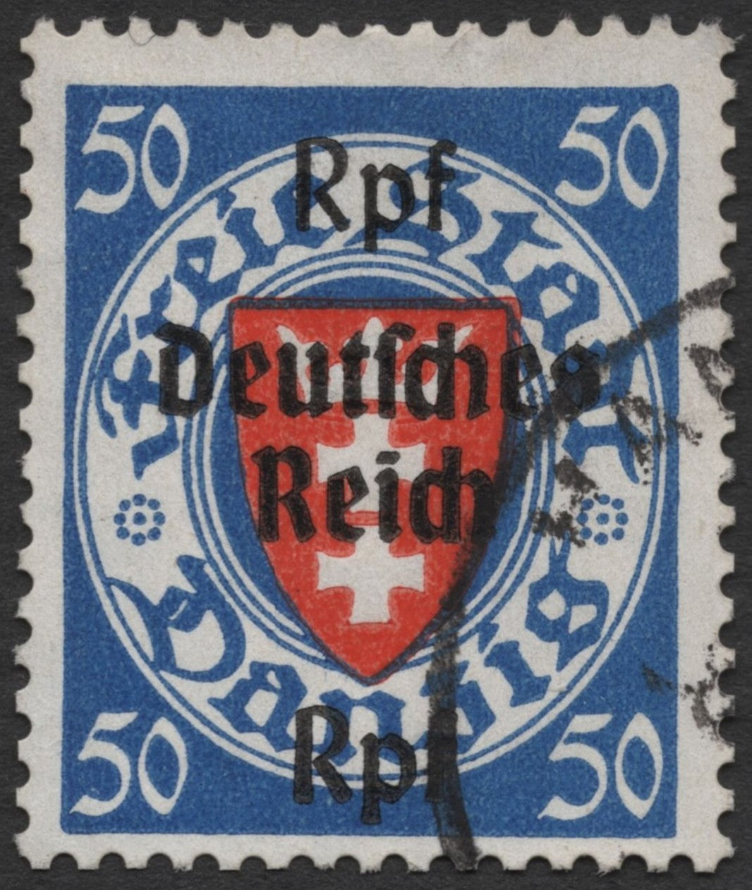 SCG1516 - Deutsches Reich Overprint on Danzig Issue (Used)