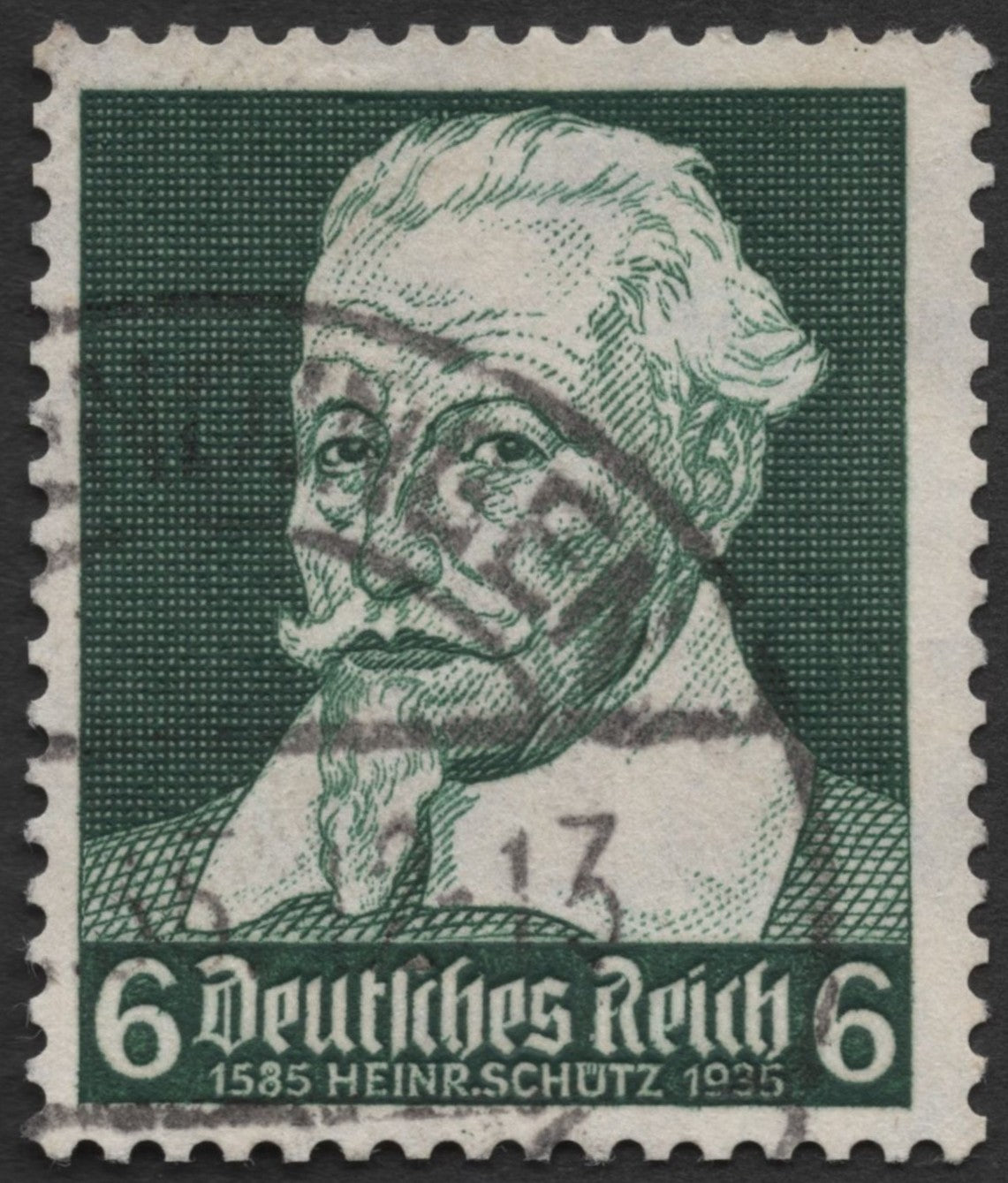 SCG1503 - Germany 1935 – Heinrich Schütz 6 Pf Used