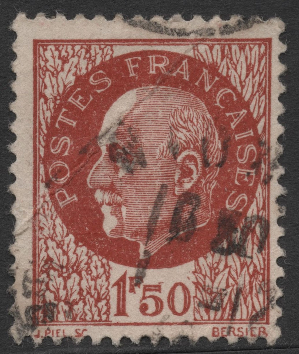 SCG1529 - France Postes – Louis Pasteur Wheat Frame Design (Used)