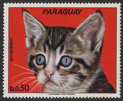 SCG1558 - 1970s Paraguay Kitten Series – Set of 4 Stamps