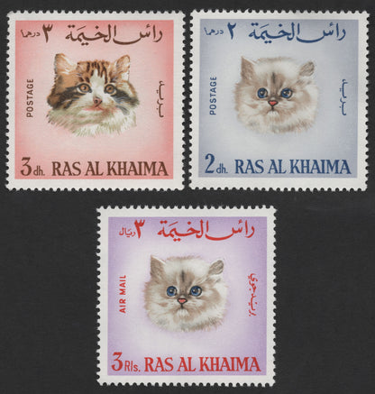 SCG1555 - Ras Al Khaimah Feline Trio – Postage & Airmail Kitten Series