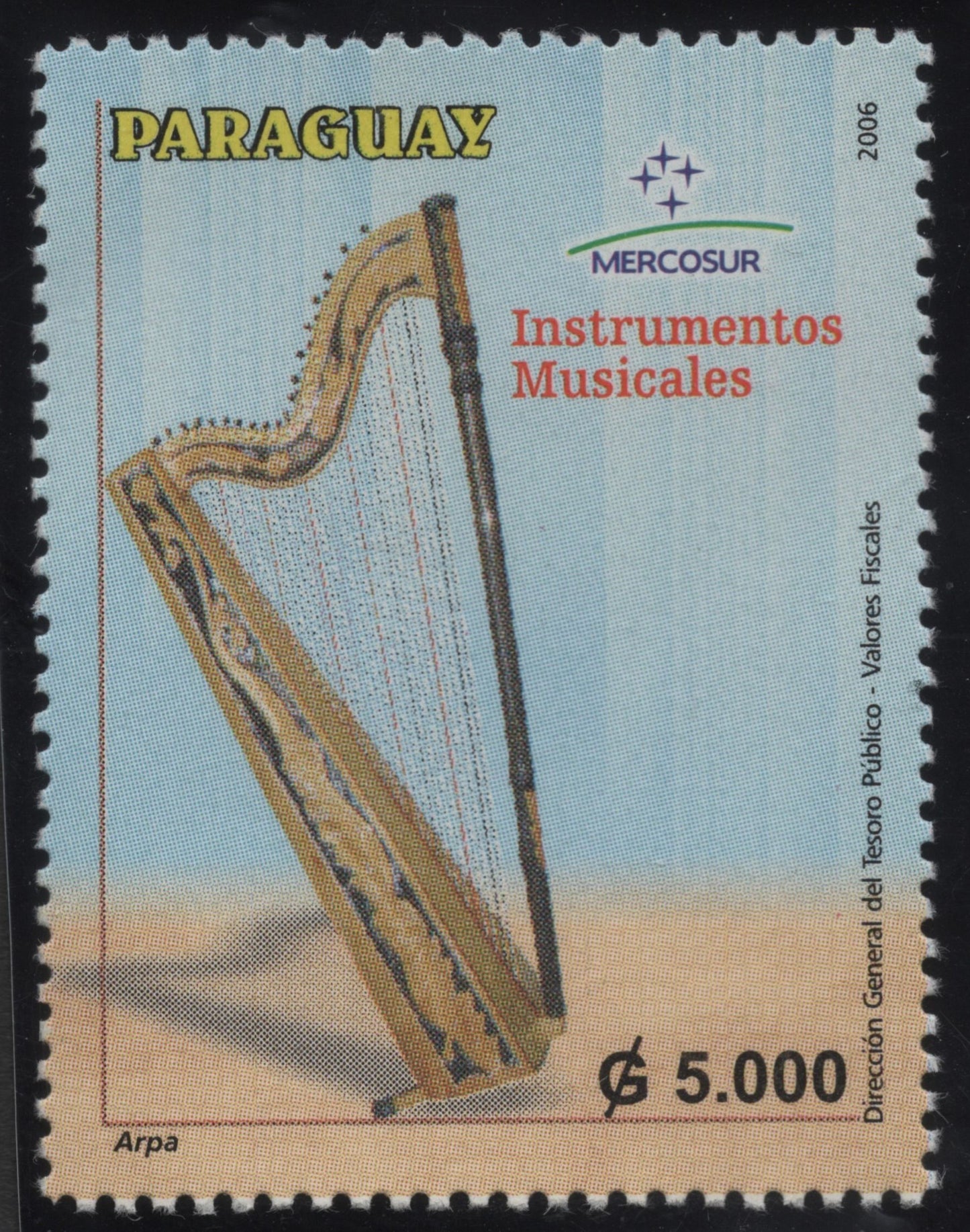 SCG1566 - Paraguay 2006 – Musical Instruments Series: Harp (Arpa)