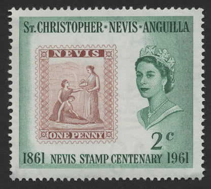 SCG1704 - 1961 Nevis Stamp Centenary – “Stamp on Stamp” Series - St. Christopher-Nevis-Anguilla