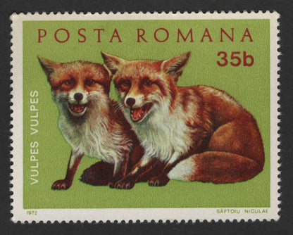 SCG1714 - Romania 1972 Wildlife Set – Bear, Wolf & Fox by Saftoiu Niculae