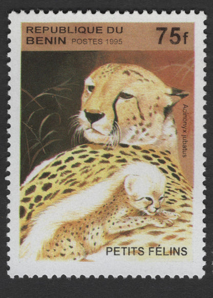 SCG1713 - Benin 1995 Cheetah & Leopard Cubs – Petits Félins Wild Cat Series