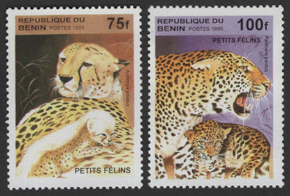 SCG1713 - Benin 1995 Cheetah & Leopard Cubs – Petits Félins Wild Cat Series