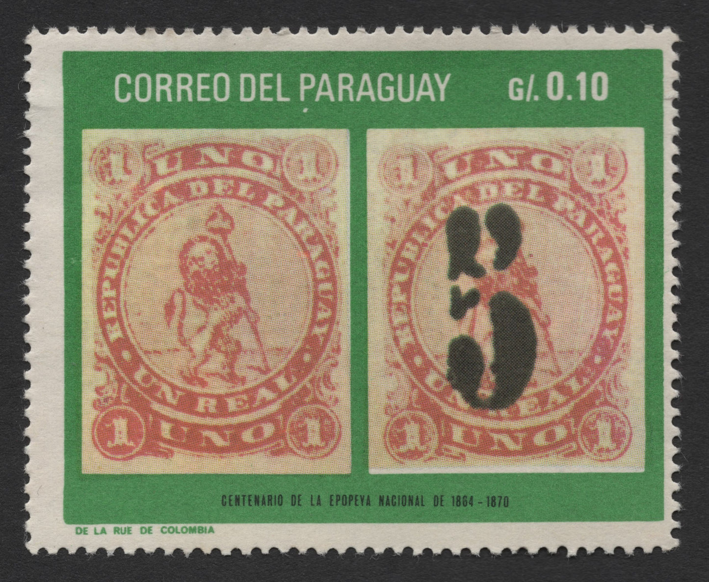 SCG1695 - Paraguay 1970 Stamp-on-Stamp – National Epic Centennial