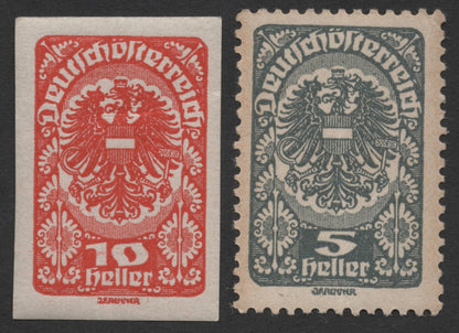 SCG1797 - Austria 1919 Transition Period Stamps – Eagle Type