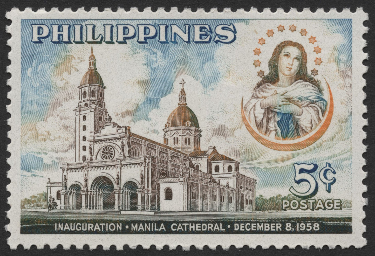 SCG1867 - Philippines 1958 – Inauguration of Manila Cathedral, 5c