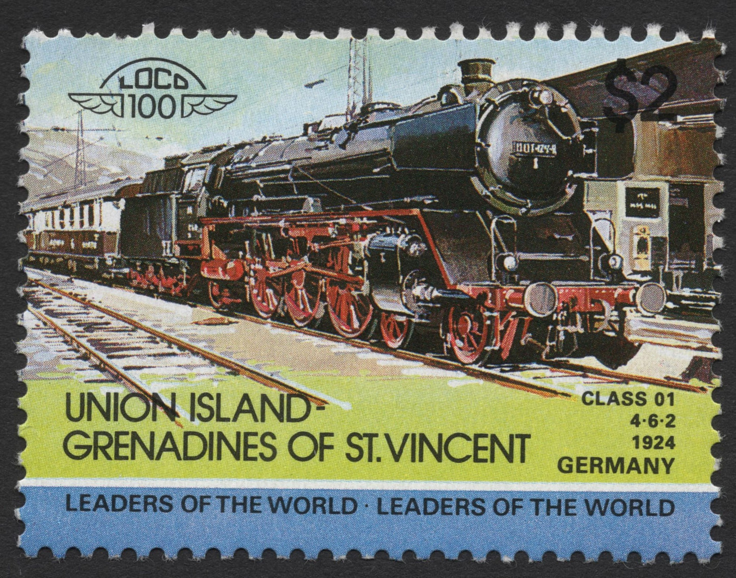 SCG1864 - Union Island 1984 – German Class 01 Steam Locomotive, $2