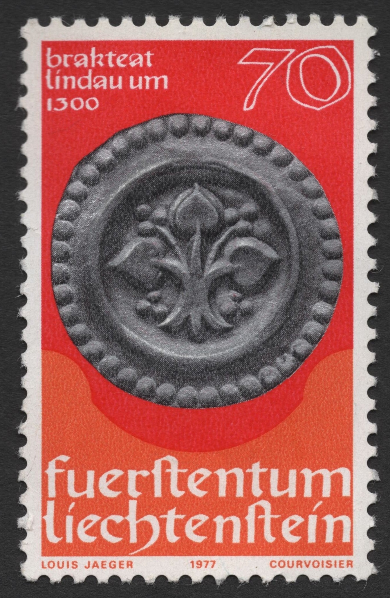 SCG1898 - 1977 Liechtenstein – Bracteate Coin of Lindau, ca. 1300 (70 Rp)
