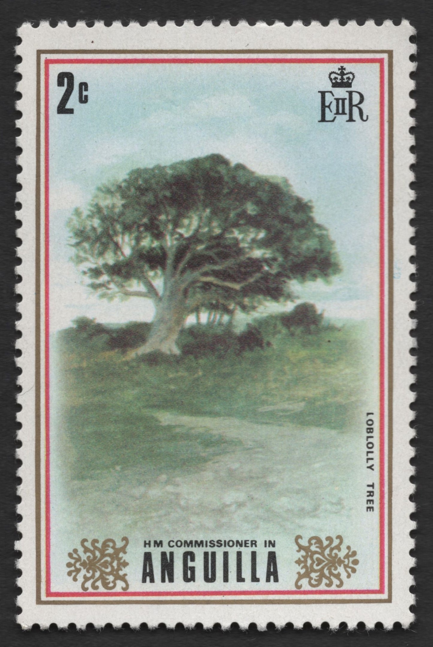 SCG1902 - Anguilla 2c Loblolly Tree Stamp – HM Commissioner Issue